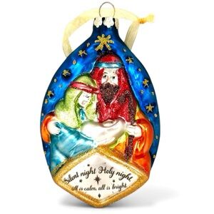 Demdaco The Mercantile Collection ‘Silent Night’ Vibrant Nativity Ornament - EUC